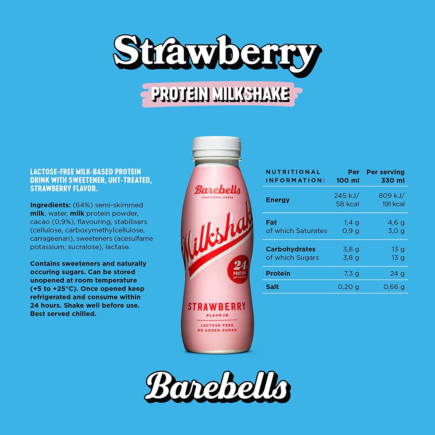 Barebells Protein Milkshake Strawberry