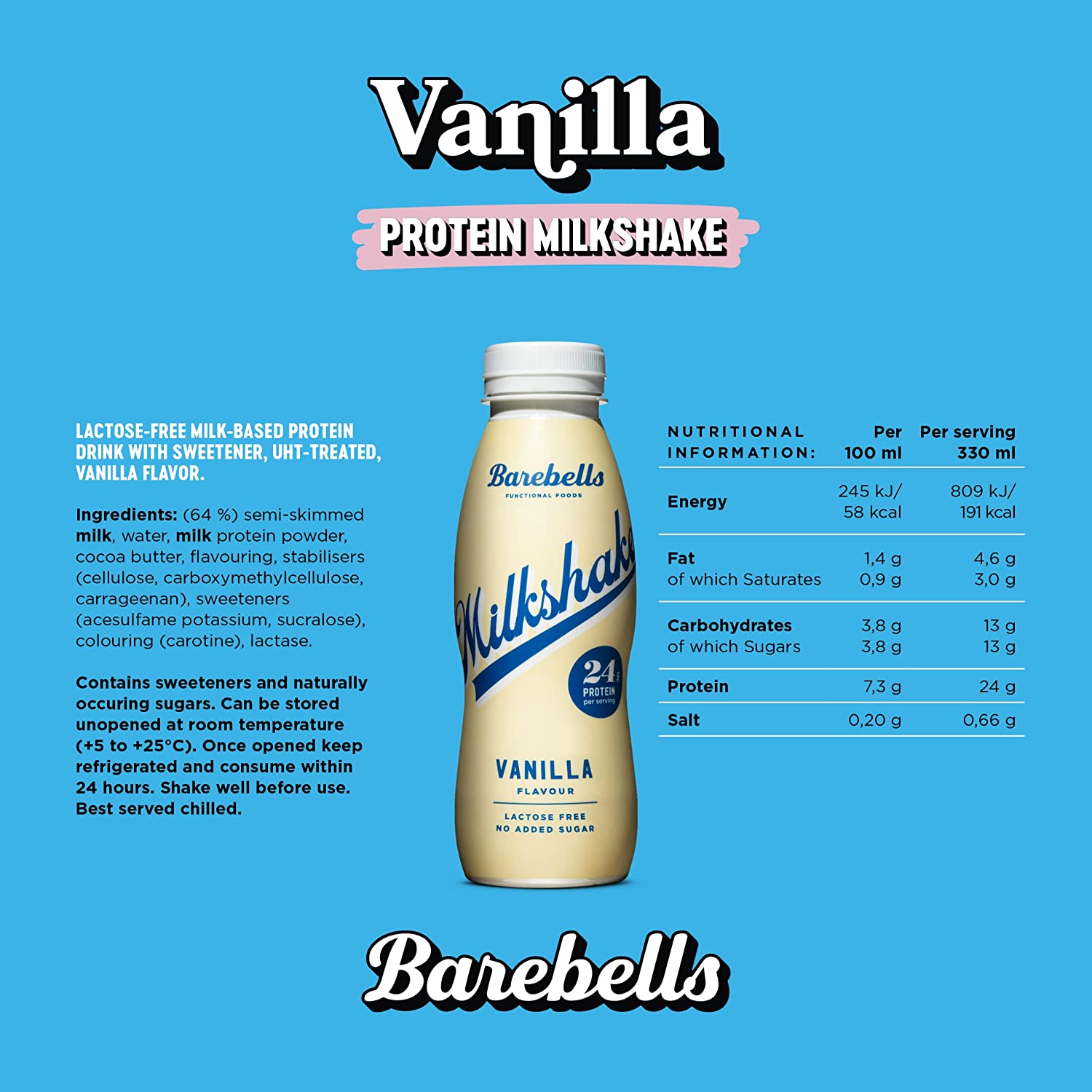 Barebells Protein Milkshake Vanilla