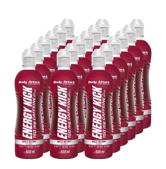 Body Attack Energy Kick Drink Wildberry 18x500ml