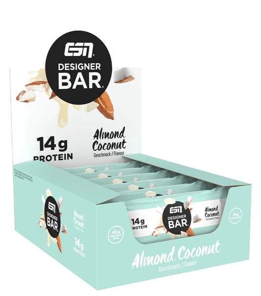 ESN Designer Bar Box 12x45g Almond Coconut