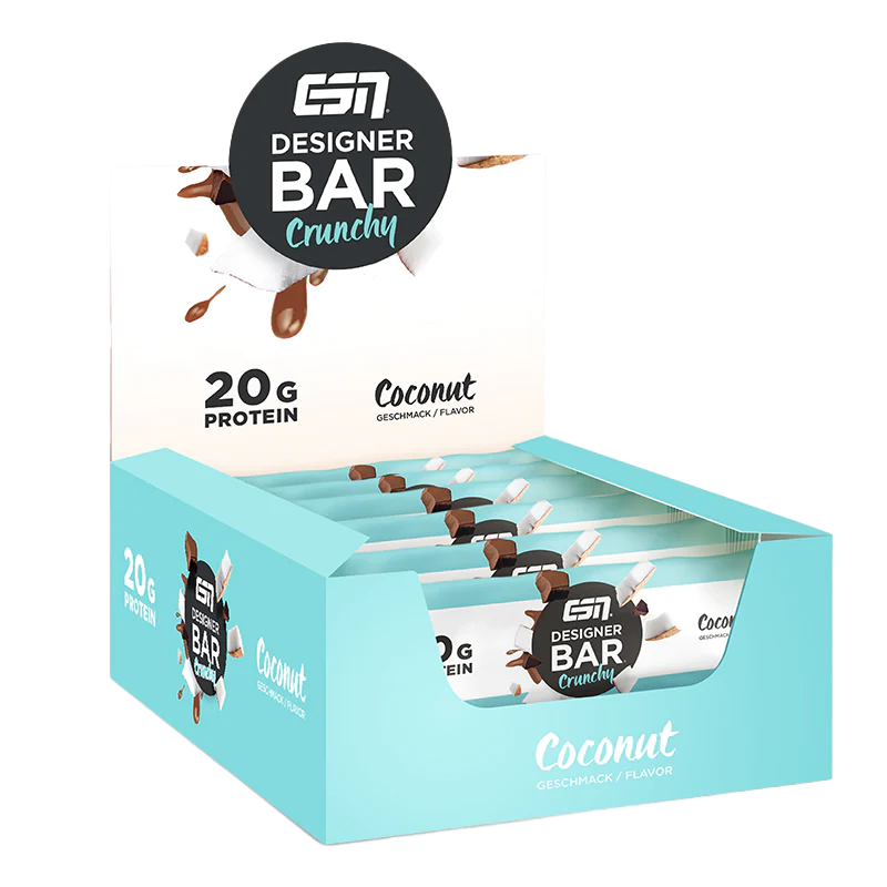 ESN Designer Bar Crunchy Box 12x60g Coconut