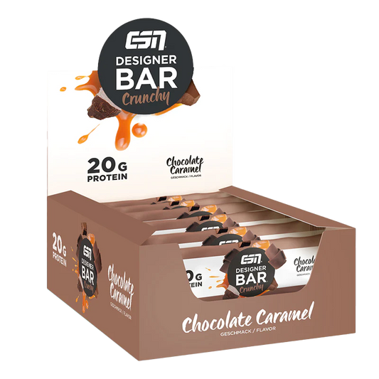 ESN Designer Bar Crunchy Box 12x60g Chocolate Caramel