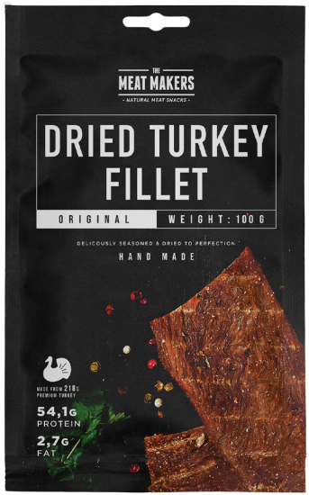 The Meat Makers Beef Jerky Steak 100g Dried Turkey Fillet