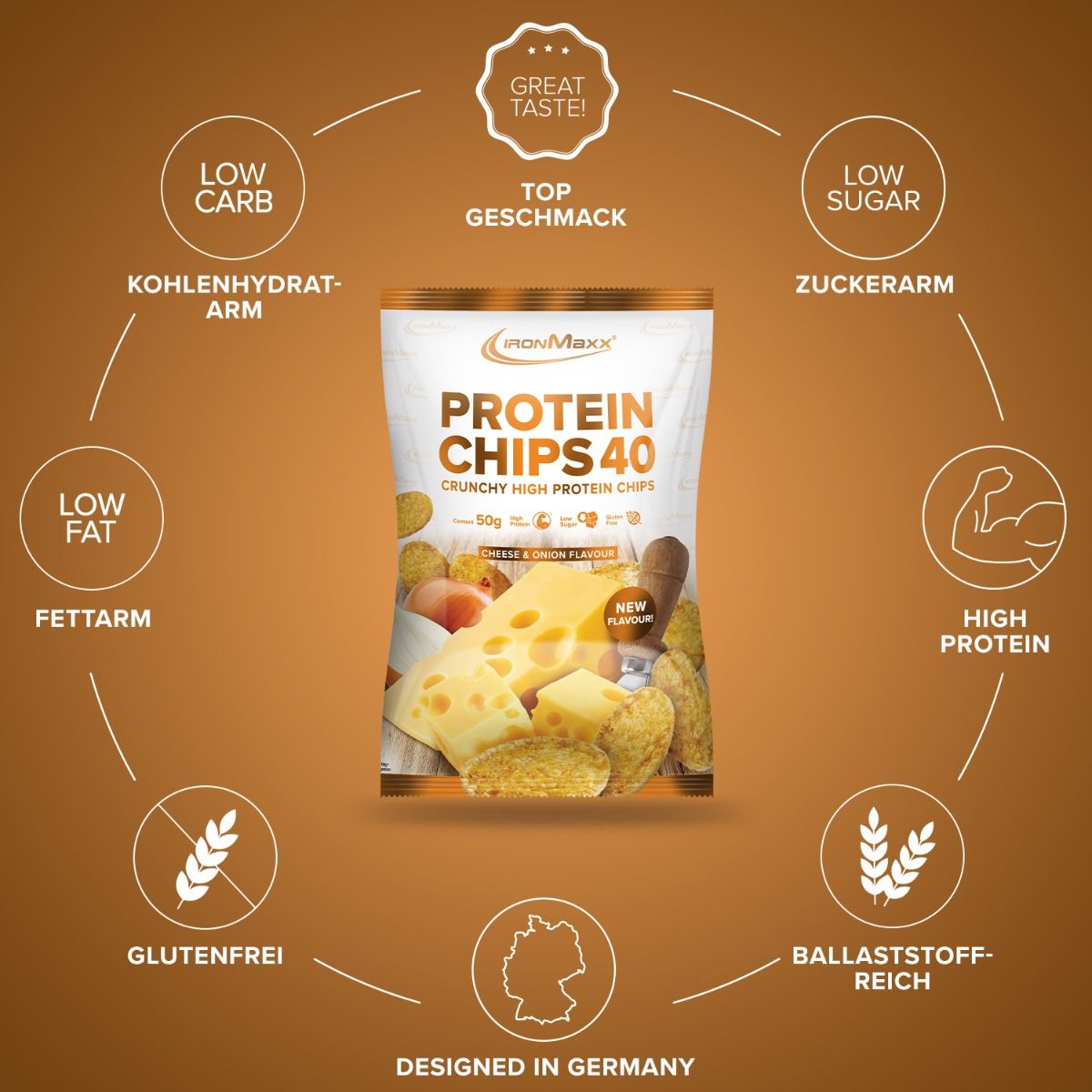 Ironmaxx Protein Chips Cheese & Onion