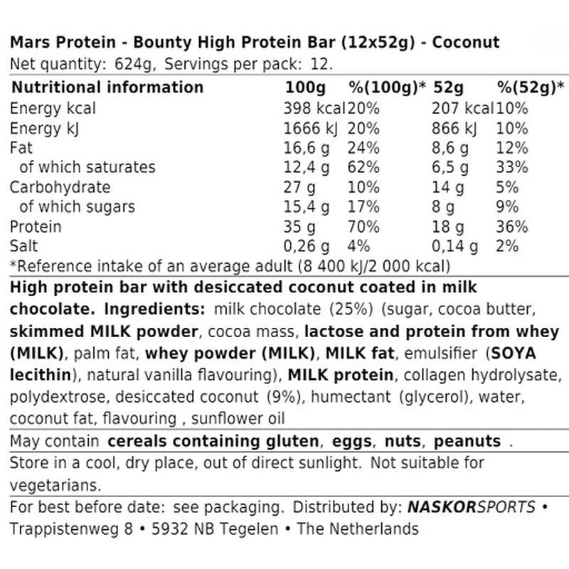 Bounty High Protein Bar (12x52g)