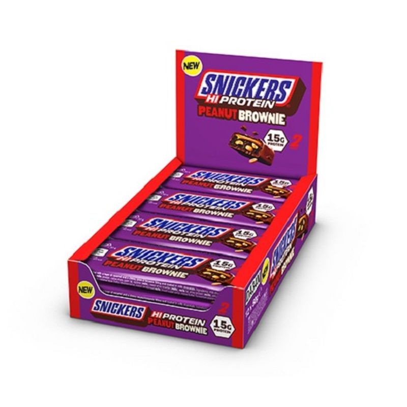 Snickers High Protein Bar PEANUT BROWNIE 12 x 50g - Milk Chocolate