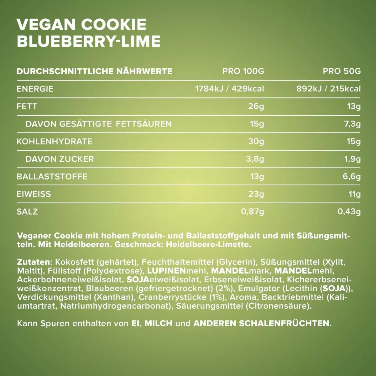 IronMaxx Vegan Cookie 12 x 50g