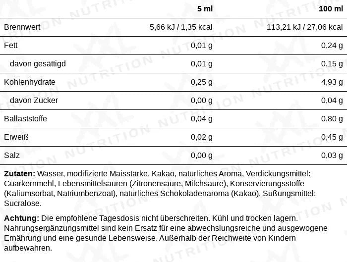 XXL Nutrition 0% Sirup 425ml